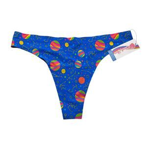Cheek Boss Thong Panty Planet Swirl Size Large